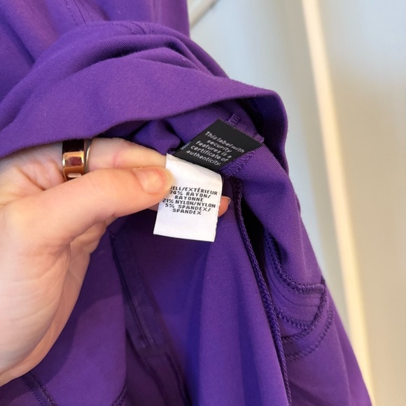 Diane Von Furstenberg Purple Jaelyn Mini Dress Sz 10 Minimalist Quiet Luxury - Picture 7 of 13